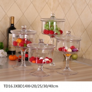 B03310007 glass cake server