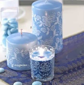  A01110002 candle holder with decal printing	