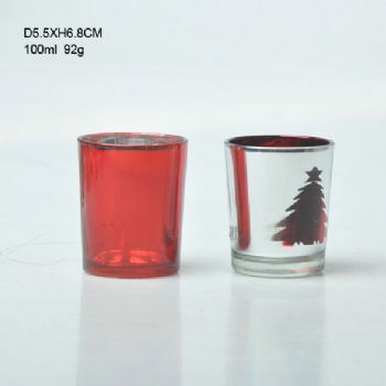  A01110002 candle holder with decal printing	