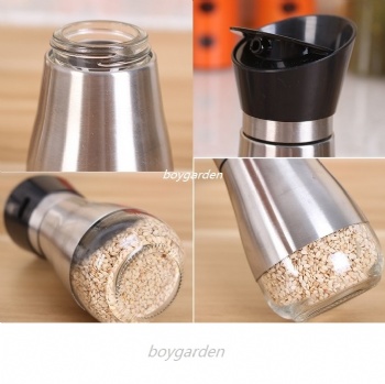  B06120026 metal cover 6pcs spice jar set	