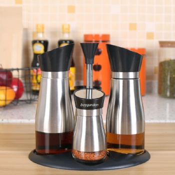  B06120026 metal cover 6pcs spice jar set	
