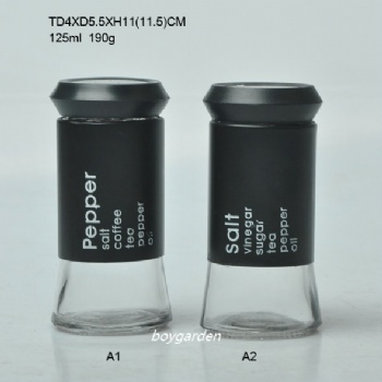  black metal cover spice set B06120020	