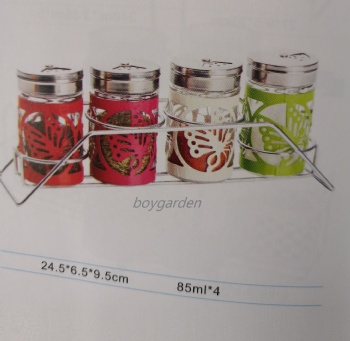 4pcs spice set wih metal stand B06120030