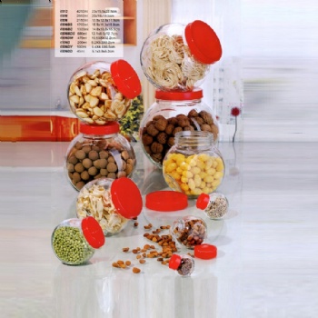 glass storage jar screw lid B02110008