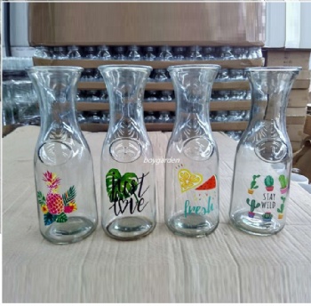 milk jar with decal printing B02160004