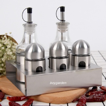 B06120017 metal cover storage glass jar set