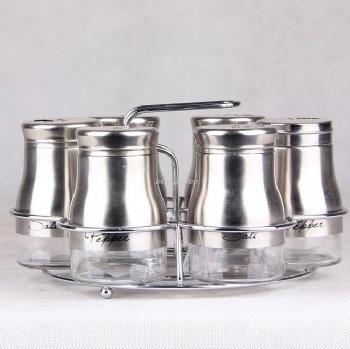 B06120019 metal cover 6pcs spice jar set