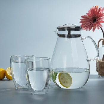  glass pitcher with SS lidB05230004	