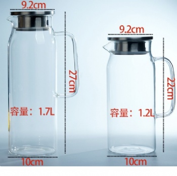  glass pitcher with SS lidB05230007	