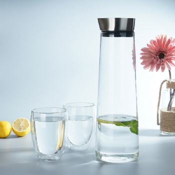 glass pitcher with SS lidB05230010	