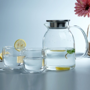  glass pitcher with SS lidB05230002	