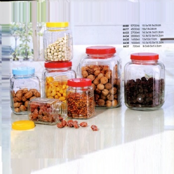 glass storage jar with pp lid B02110011