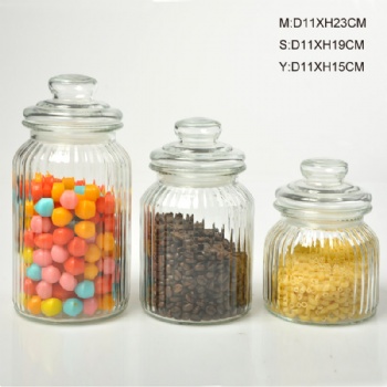  HD105 glass storage jar with lid B02113002	