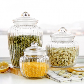 glass storage jar with lid B02113010