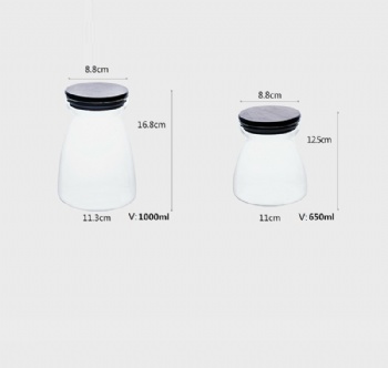  glass storage jar with bamboo lid B05113100	