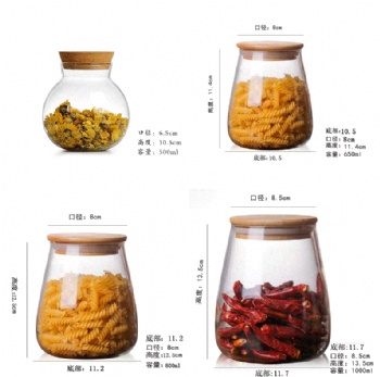  heat-resistant borosilicate glass storage jarB05113102	