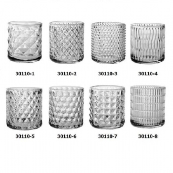  A01110013candle holder clear or colour sprayed	