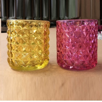 A01110013candle holder clear or colour sprayed	